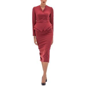 Bgl Womens  2Pc Jacket & Skirt Set, Brown